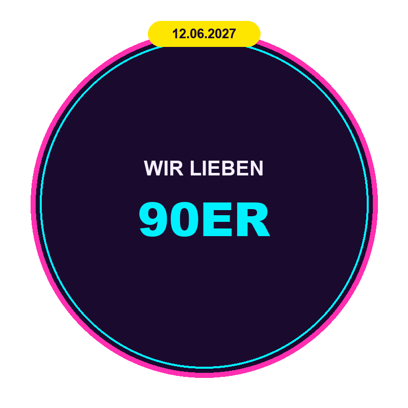 WIR LIEBEN 90ER Emblem